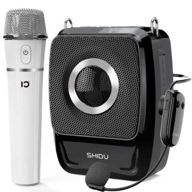 Imagem de Amplificador de voz SHIDU 35W Bluetooth Wireless Mics 5200MLah