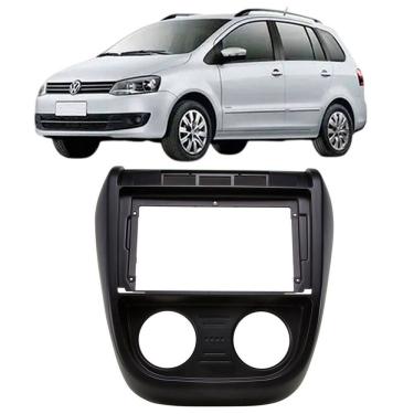 Imagem de Moldura 9 Polegadas Fox Crossfox Spacefox 2004 à 2010 Preta Painel Multimidia Expex Epx9vw007 Som