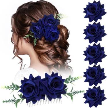 Imagem de Conjunto de clipes de cabelo Flower Hair Accessories Geyoga Rose para 
