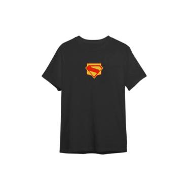 Imagem de Camiseta Esportiva Preta Manga Curta Superman Retrô