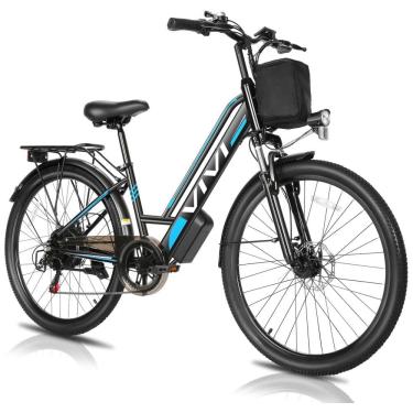 Imagem de Bicicleta Elétrica para Adultos 7 Velocidades até 80km com Bateria de Lítio Removível, 48V 500W, Vivi, Branca