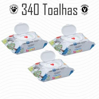 Imagem de Kit 03 Pacotes Toalhas Umedecidas TURMINHA DA BAGUNÇA 120 folhas com t