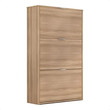 Imagem de Sapateira 3 Portas Basculantes – Armário Compacto para Organização de Calçados com Design Moderno (Freijó)