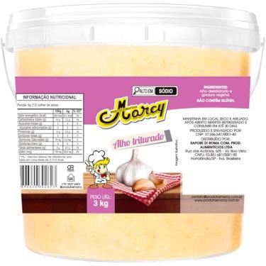 Imagem de Alho Balde 3Kg Triturado Tradicional Sem Sal Tempero Prático