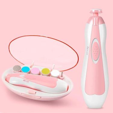 Imagem de Cortador De Unhas Elétrico Bebê Kit Com Estojos Coloridos