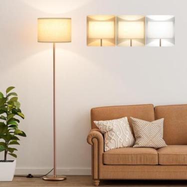 Imagem de Luminária de chão Ambimall Modern 152 cm com abajur bege (sem lâmpada)