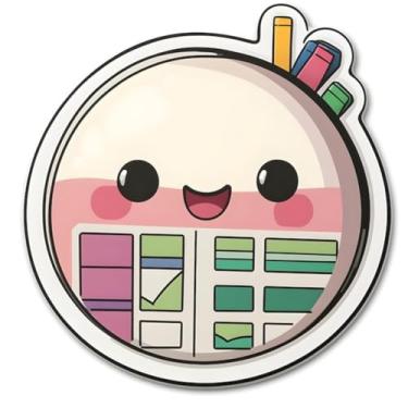 Imagem de Adesivo Kawaii Fofo para Parede e Cadernos Decoração Infantil Colorida 40x40cm