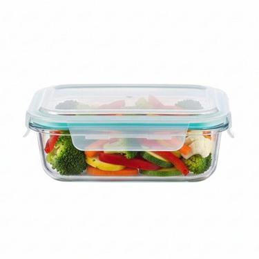 Imagem de Pote Retangular Hermético Vidro 370ml