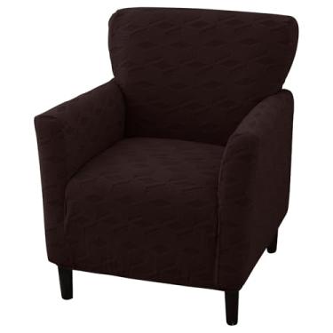 Imagem de WTHAVEN Capa de poltrona elástica moderna para banquete, 1 peça, com destaque, capa de cadeira com braços, capas macias para cadeira de estar, poltrona, protetor de móveis, escritório, recepção, sofá