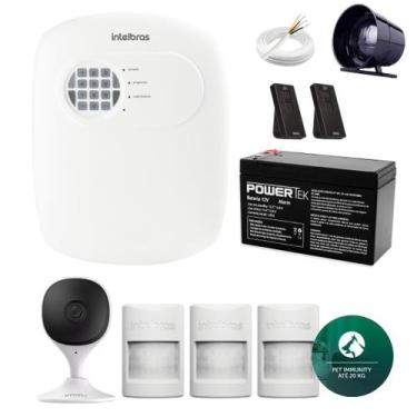 Imagem de Kit Alarme Com 3 Sensores De Presença Sem Fio Pet E Câmera - INTELBRAS