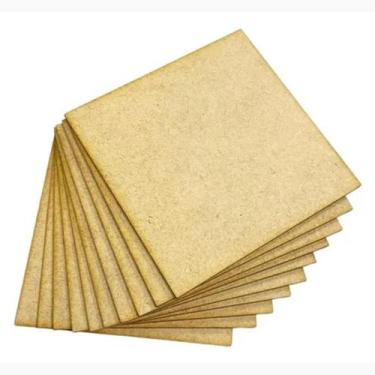 Imagem de Placa Chapa Mdf Cru 20x20 6mm kit 10 unidades - Elite Cores