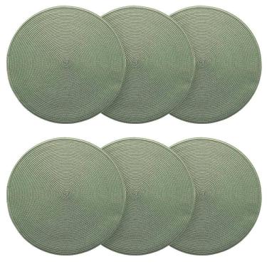 Imagem de Conjunto 6 Peças Jogo Americano Redondo 38Cm Sousplat