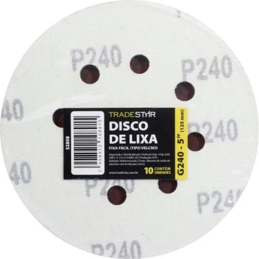 Imagem de Disco Lixa 125 Mm G240 Alvenaria Com Fixadores Tradestar