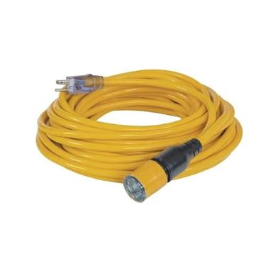 Imagem de 50 Foot 10/3 SJTW DEWALT Click-to-Lock Lighted Extension Cord