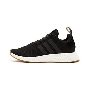 Imagem de adidas Originals Tênis de corrida masculino NMD_r2 Prime Knit, Preto/utilitário preto/carga vestígio, 8