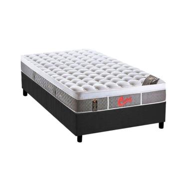 Imagem de Cama Box Solteiro: Colchão Molas Ensacadas Castor Gold Star Plush+Base Gray(88X188)