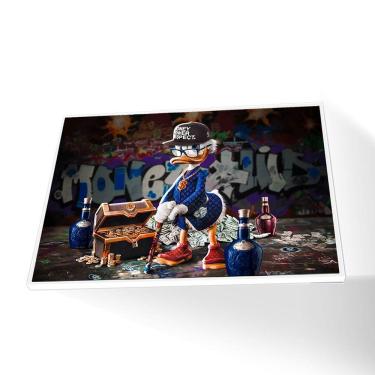 Imagem de Quadro Tio Patinhas Vinil Sem Vidro Tamanho/moldura 20x30 Baixa Cor Branca