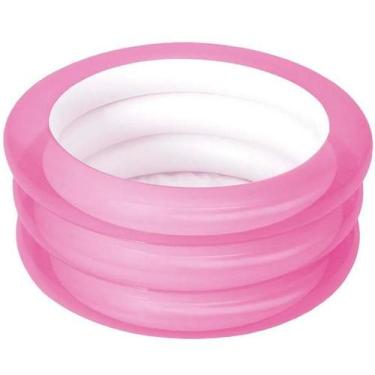 Imagem de Piscina Banheira Inflavél Infantil Mor 80 Litros Para Bebê, Rosa