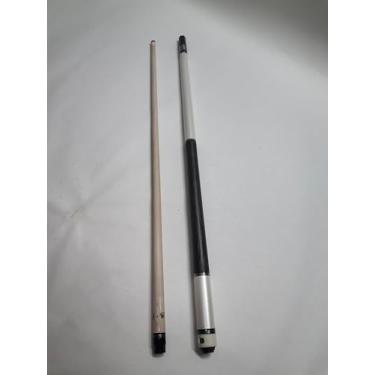 Imagem de Teekerwang Bastão de taco de bilhar de 147 cm, 2 peças, bastões de sinuca de 538 g, ponta de 12,5 mm, tacos de sinuca de madeira de bordo canadense, adequado para bares, clubes, esportes de mesa de