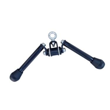 Imagem de rockible Barra de tríceps para máquina de cabo com pega antiderrapante, portátil e multifuncional para musculação.