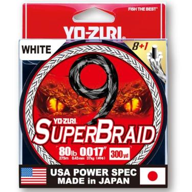 Imagem de YO-ZURI SUPERBRAID 9 - Linha de pesca trançada flutuante, 300 m, branca, 36 kg