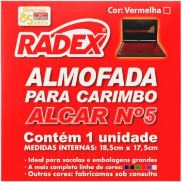 Imagem de Almofada Carimbo, Radex, Nº 5, Vermelha