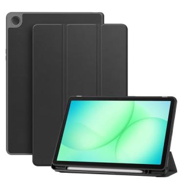 Imagem de Capa para tablet Samsung Galaxy Tab A11+/A9++ de 11 polegadas – Capa protetora de TPU premium com suporte dobrável, compartimento para caneta, hibernar/despertar automático, fina, leve, à prova de