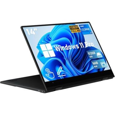 Imagem de FUNYET Laptop com tela sensível ao toque, laptop para jogos 2 em 1 de 14 polegadas Win 11 Pro, Core i7-1265U (até 4,8 GHz), 16 GB de RAM SSD de 1 TB