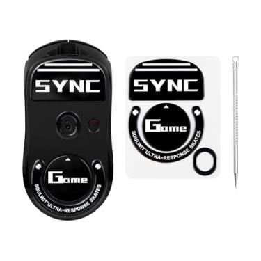 Imagem de SOULWIT Patins de rato de cristal para Logitech G Pro X Superlight (geração 1.0), conjunto de rato sem fios, pernas de rato polidas e duradouras, para GPro x, deslizamento super macio e rápido, preto