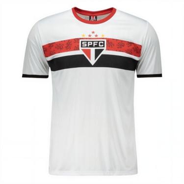 Imagem de Camiseta do São Paulo Masculino Braziline Stencil Branco-Masculino