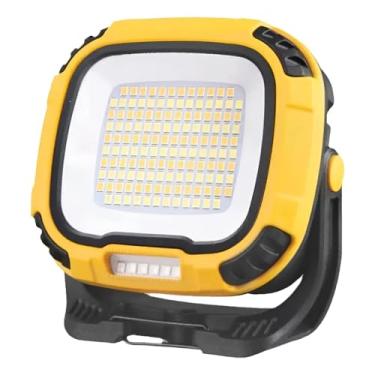 Imagem de Lanterna LED Recarregável 136 LEDs Super Brilhantes, Base Magnética, Modos Quente/Frio, Alta Autonomia, Suporte Ajustável e Corpo Reforçado para Camping, Oficina e Emergências