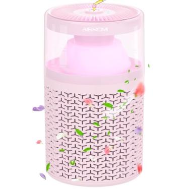 Imagem de AIRROMI Purificadores de ar para quarto de casa, até 658 pés², limpador de filtro de carvão ativado, com esponja de fragrância para dormir melhor, luz noturna, pelos de animais, alergias, fumaça, odor