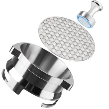 Imagem de Teyearlife Funil de dosagem de aço inoxidável para máquinas de café expresso Breville 54 mm bom trabalho com filtro de portafilter