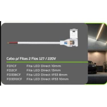 Imagem de Lumanti Cabo de Forca Direct P/fita Led Autovolt 10mm - Lumantti