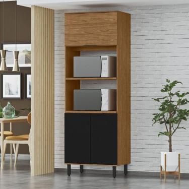 Imagem de Paneleiro Torre Quente 2 Fornos 3 Portas - Toscana Freijó-nero