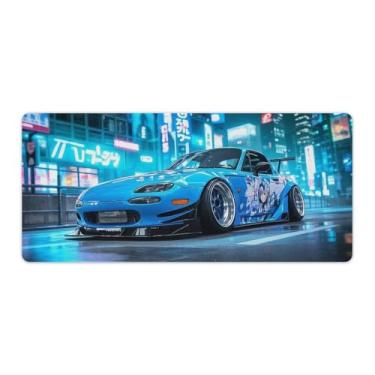 Imagem de HouLaiZhe Anime JDM Car Mx5 Modificado Cyber Gaming Mouse Pads JDM Car Desk Pads Grandes Mousepads para Teclado Desktop Mat40 x 90 cm
