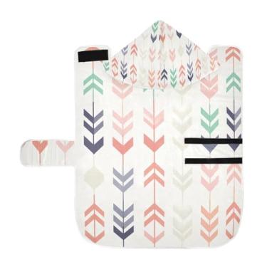 Imagem de Wassud Toalha de cachorro com estampa de flecha colorida, roupão de banho de secagem rápida para cães e gatos, pequeno