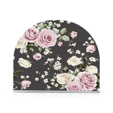 Imagem de xigua Porta-guardanapos de acrílico, porta-guardanapos retrô rosa roxa para mesas cozinha restaurante decoração de casa, suporte decorativo moderno para guardanapos de coquetel de papel de jantar 560