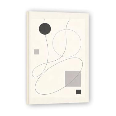 Imagem de Arte em tela minimalista branca serena: Serenidade tons neutros grande área em branco para decoração de espaço calmo 50 x 75 cm emoldurado