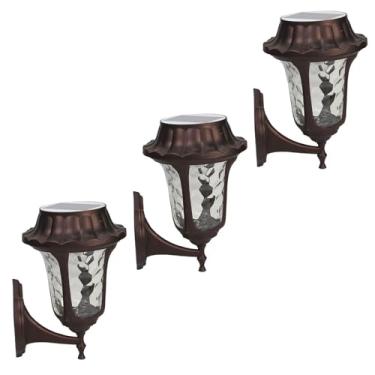 Imagem de Luminária de parede LED, arandela externa solar IP55 para pátio, iluminação semi-embutida para varanda, jardim ou jardim.