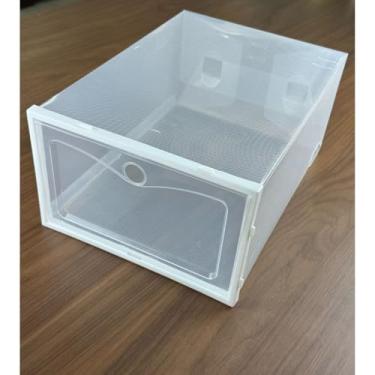 Imagem de Caixa Organizadora de Sapato Kit Com 4/12 Caixas Organizadoras Para Sapatos Dobravel 14×23×33cm(8 PEÇAS)