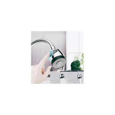 Imagem de Torneira Gourmet de Parede com Ducha para Cozinha, Inox, Material Zinco ABS PP, 52cm Comprimento, Monocomando Giratório, 450g