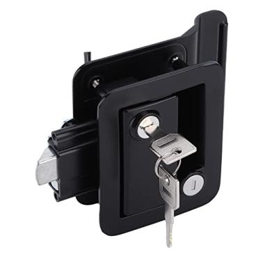 Imagem de Estink Trava de Porta de Reboque Substituição de Fechadura para Porta de RV Com Cadeado e Chaves, Interior Exterior Liga de Zinco Galvanizado Com Revestimento Em Pó Preto para RV Iate