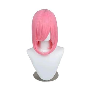 Imagem de Peruca Curta De Anime Para Cosplay De 40cm, Fibra Sintética De Alta Te