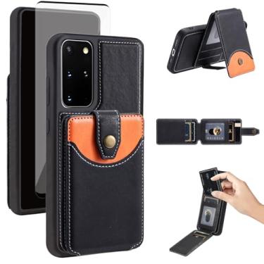 Imagem de Asuwish Capa de celular para Samsung Galaxy S20 5G 6,2 polegadas capa carteira celular compatível com protetor de tela de vidro temperado Magsafe suporte fino suporte de cartão de crédito ID S 20 20S