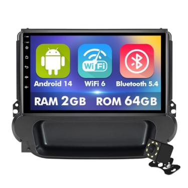 Imagem de Tela sensível ao toque IPS de 9 polegadas Android 14 para Chevrolet Chevy Malibu 2009-2014 com CarPlay sem fio e Android Auto 2 + rádio de carro de 64 GB, compatível com WiFi 6, Bluetooth, 5.4, câmera