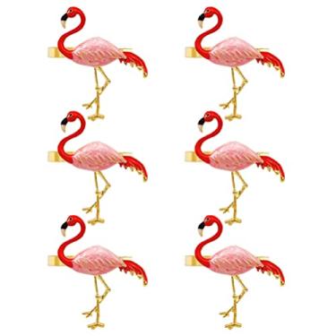 Imagem de PRETYZOOM Conjunto De 12 Anéis Guardanapo Metal Com Flamingo, Rosa, Dourado, Tropical, Havaiano, Para Casamento, Jantar, Banquete