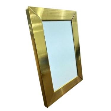 Imagem de Porta-Retratos de Mesa e Parede KIT PORTA RETRATOS DOURADO 10x15 METAL LUXO BRILHANTE DECORAÇÃO QUARTO, SALA, ESCRITÓRIO(KIT 04UN DOURADO LARGO 15X20)