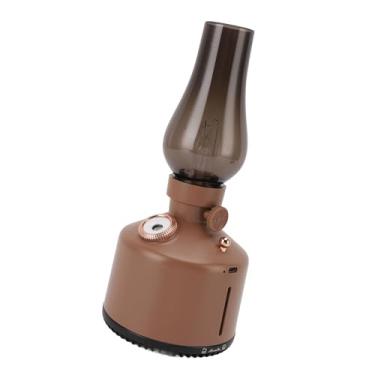 Imagem de Jiawu Umidificador de Lâmpada de Querosene Vintage Com Operação Silenciosa para Quarto de Casa, Capacidade de 260ml, Material ABS (Café)