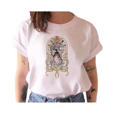 Imagem de Camiseta Feminina Estilo Harajuku Anos 90 Com Estampa De Gato Kawaii, 